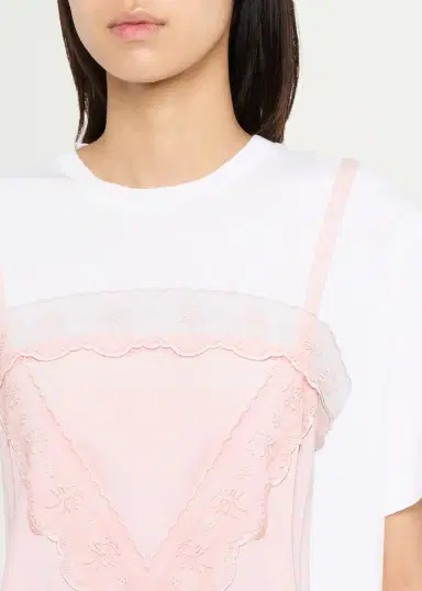 Simone Rocha Slip Dress Trompe L'oeil Print Short-Sleeve T-Shirt | Thumbnail 5