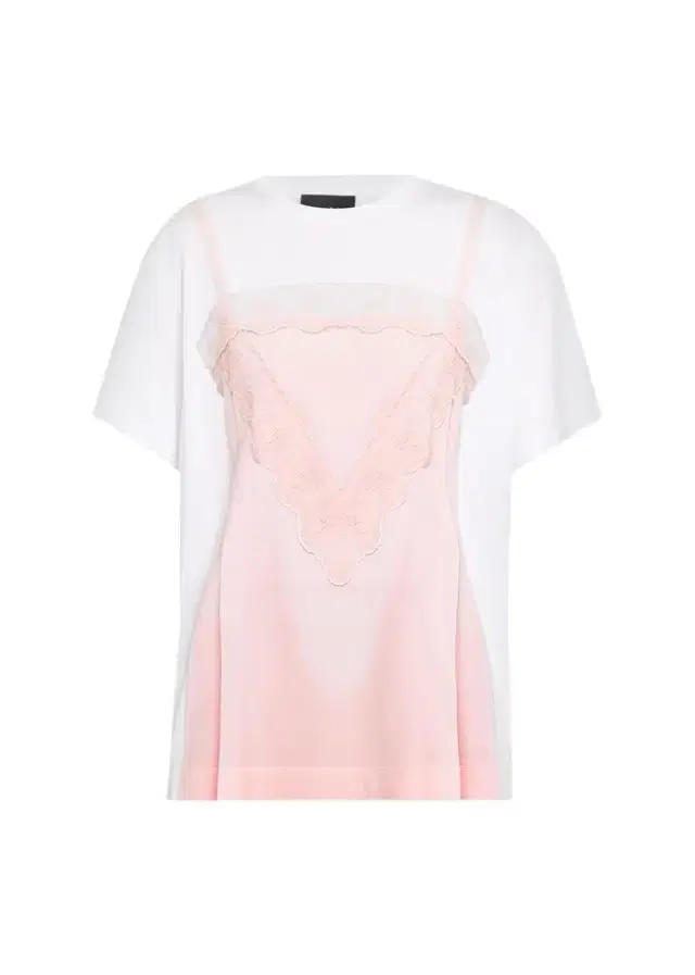 Simone Rocha Slip Dress Trompe L'oeil Print Short-Sleeve T-Shirt