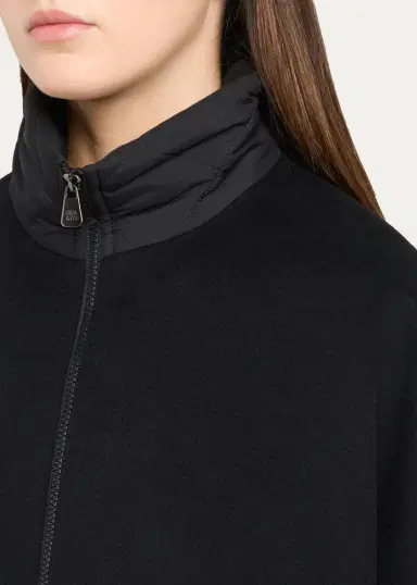 Cinzia Rocca Wool Cape with Quilted Pockets | Thumbnail 5