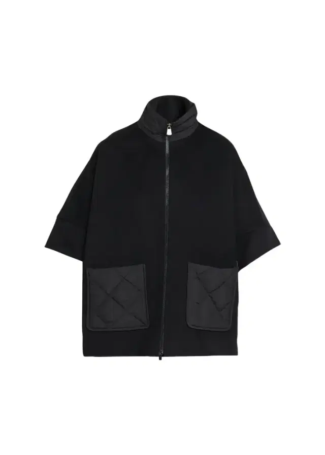 Cinzia Rocca Wool Cape with Quilted Pockets