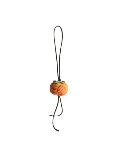 JW Anderson Men's Hand-Crocheted Persimmon Bag Charm | Thumbnail 2