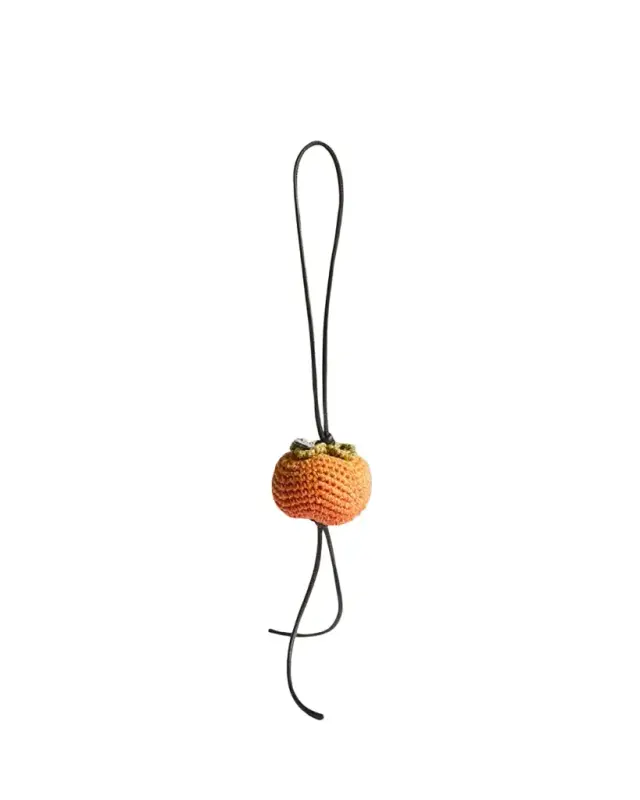 JW Anderson Men's Hand-Crocheted Persimmon Bag Charm