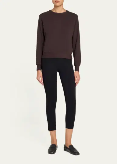 MAJESTIC FILATURES French Terry Crop Crewneck Sweatshirt | Thumbnail 2