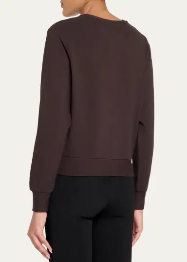 MAJESTIC FILATURES French Terry Crop Crewneck Sweatshirt | Thumbnail 3