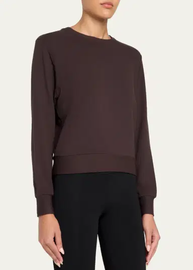 MAJESTIC FILATURES French Terry Crop Crewneck Sweatshirt | Thumbnail 4
