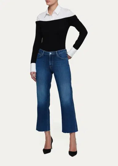 L'Agence Wanda High-Rise Cropped Wide-Leg Jeans | Thumbnail 2