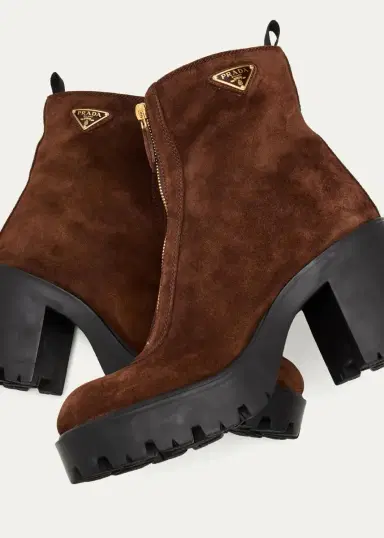 Prada 85mm Stride Flow Suede Ankle Boots | Thumbnail 5 Prada 85mm Stride Flow Suede Ankle Boots | Thumbnail 5