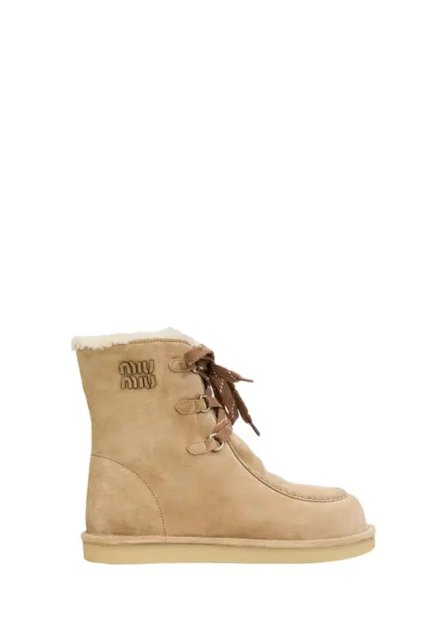 Miu Miu Suede Shearling-Lined Ankle Boots