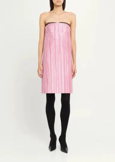 Marc Jacobs Runway Fortuny Strapless Mini Dress | Thumbnail 2 Marc Jacobs Runway Fortuny Strapless Mini Dress | Thumbnail 2