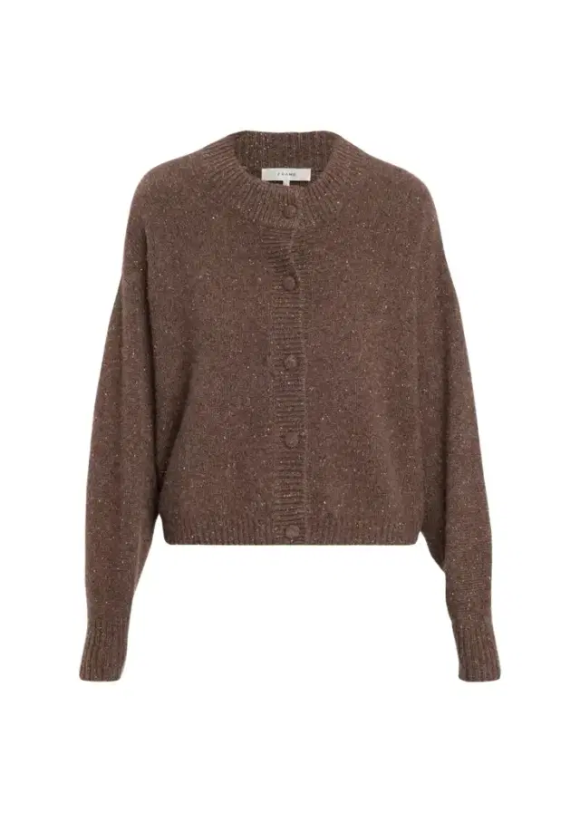 Frame Flecked Wool-Cashmere Cardigan