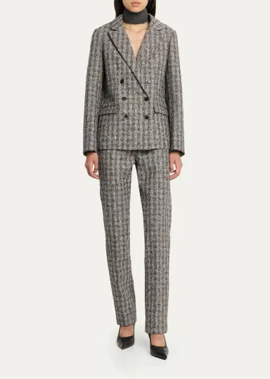 Marc Jacobs Runway Slim-Fit Wool-Blend Checked Pants | Thumbnail 2 Marc Jacobs Runway Slim-Fit Wool-Blend Checked Pants | Thumbnail 2