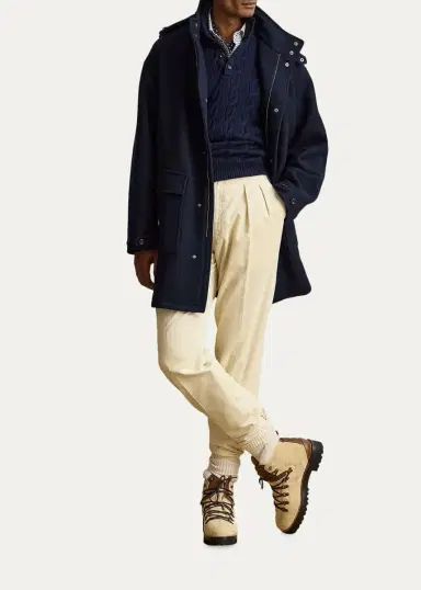 Ralph Lauren Purple Label Men's Cable-Knit Cashmere Mockneck Sweater | Thumbnail 2