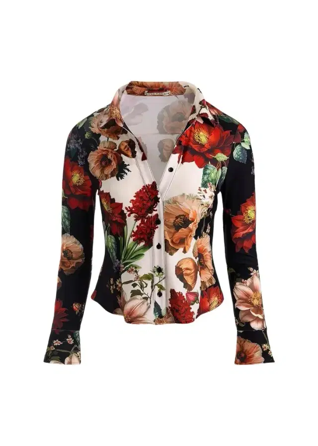 Alice + Olivia Freya Printed Top