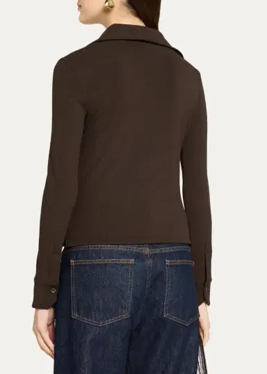 Frame The Pocket Rib-Knit Polo Shirt | Thumbnail 3