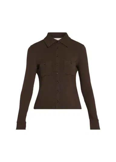 Frame The Pocket Rib-Knit Polo Shirt | Thumbnail 1