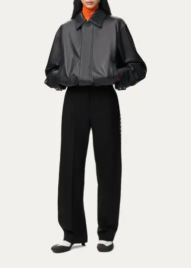 Loewe Drawstring Leather Bubble Jacket | Thumbnail 2