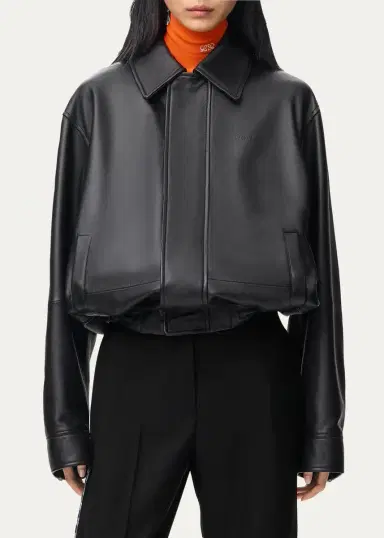 Loewe Drawstring Leather Bubble Jacket | Thumbnail 4