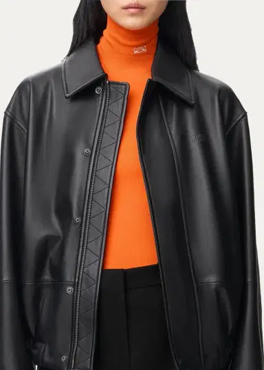 Loewe Drawstring Leather Bubble Jacket | Thumbnail 5