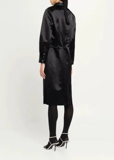 Marc Jacobs Runway Ruffled Satin Knee-Length Dress | Thumbnail 3