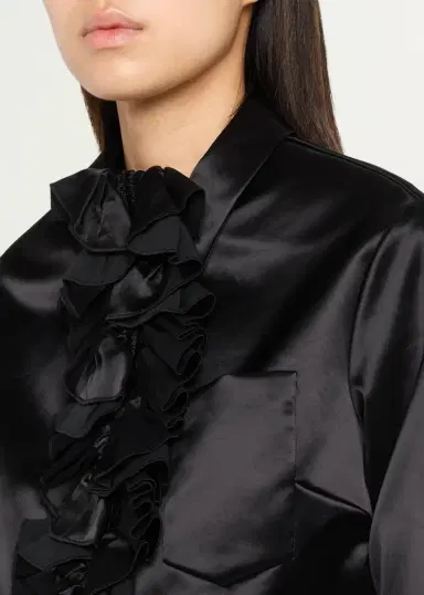 Marc Jacobs Runway Ruffled Satin Knee-Length Dress | Thumbnail 5
