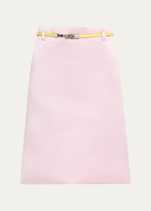Marc Jacobs Runway Silk-Blend Belted Midi Skirt