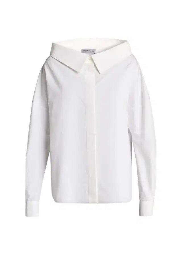 Balenciaga Stola Oversized-Collar Poplin Shirt