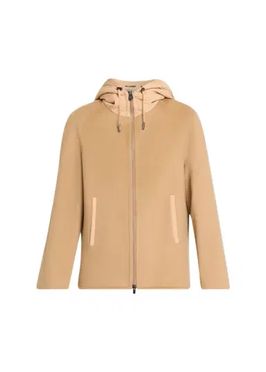 Cinzia Rocca Short Wool Jacket with Quilted Hood and Back | Thumbnail 1