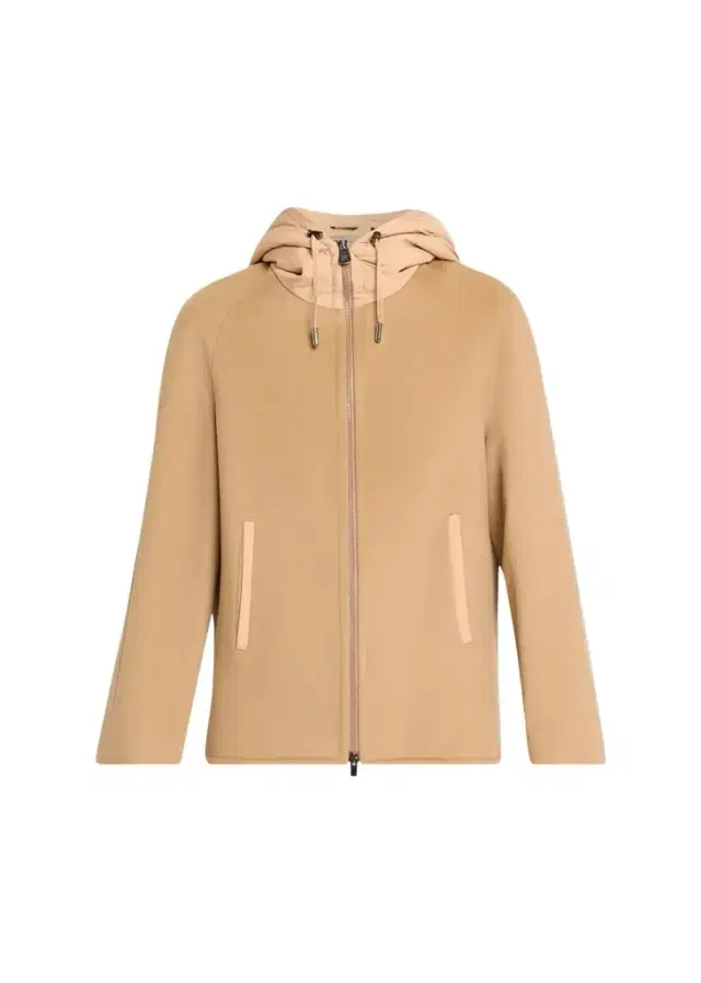 Cinzia Rocca Short Wool Jacket with Quilted Hood and Back