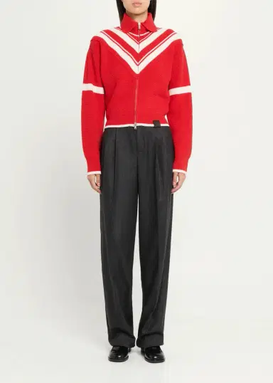 Stella McCartney Sporty 80s Striped Wool Zip Jacket | Thumbnail 2 Stella McCartney Sporty 80s Striped Wool Zip Jacket | Thumbnail 2