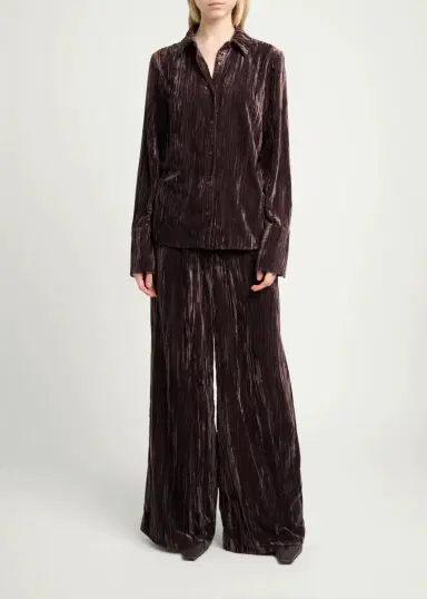 Proenza Schouler Madi Crinkled Button-Front Top | Thumbnail 2 Proenza Schouler Madi Crinkled Button-Front Top | Thumbnail 2