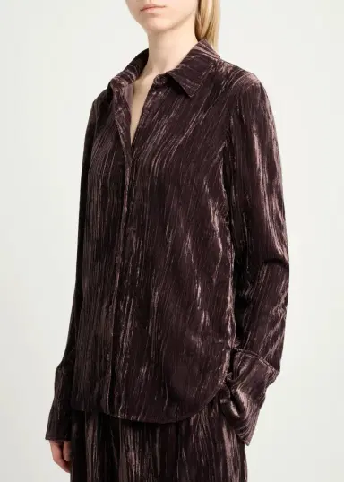 Proenza Schouler Madi Crinkled Button-Front Top | Thumbnail 4 Proenza Schouler Madi Crinkled Button-Front Top | Thumbnail 4