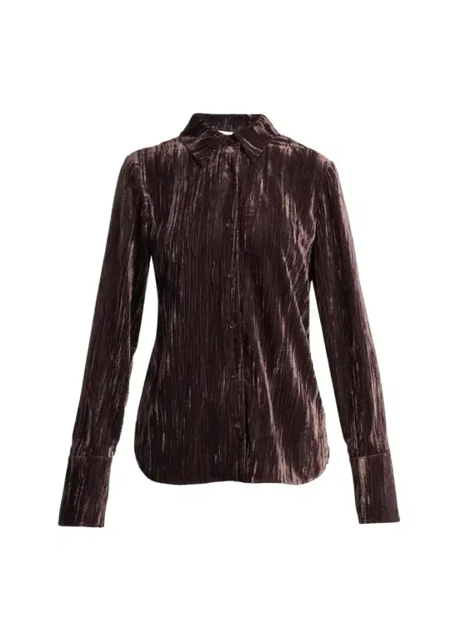 Proenza Schouler Madi Crinkled Button-Front Top