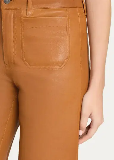 Frame The Modernist Leather Slim-Fit Palazzo Pants | Thumbnail 5