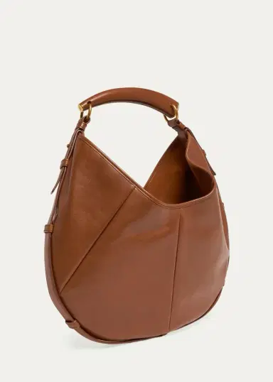 Saint Laurent Mombasa Medium Pleated Leather Hobo Bag | Thumbnail 3 Saint Laurent Mombasa Medium Pleated Leather Hobo Bag | Thumbnail 3