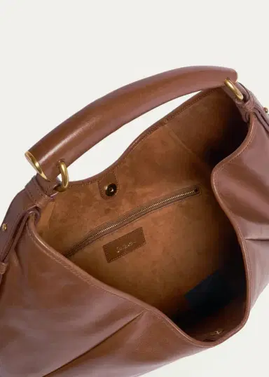 Saint Laurent Mombasa Medium Pleated Leather Hobo Bag | Thumbnail 4 Saint Laurent Mombasa Medium Pleated Leather Hobo Bag | Thumbnail 4