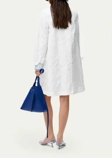 Loewe Crinkled Cotton Poplin Layered Mini Shirtdress | Thumbnail 3