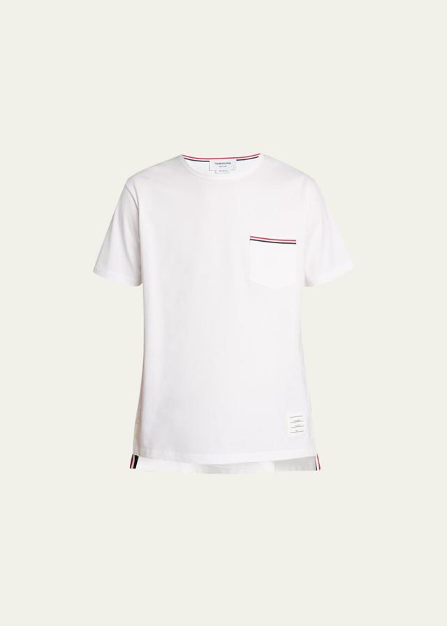 Thom Browne Short-Sleeve Logo Pocket T-Shirt