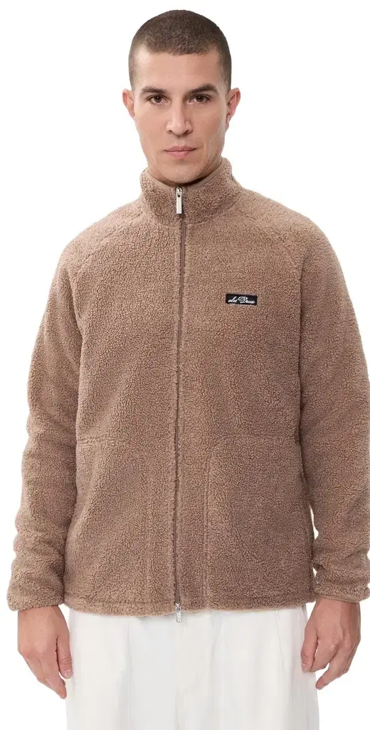 Les Deux Patch Teddy Faux Fur Jacket