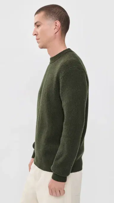 Les Deux Wool Rib Roundneck Knit Sweater | Thumbnail 4