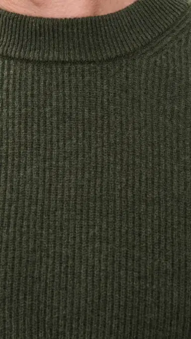 Les Deux Wool Rib Roundneck Knit Sweater | Thumbnail 6