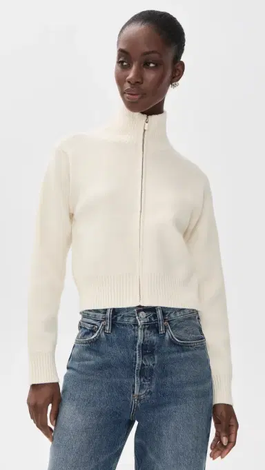 English Factory Zip-Up Funnel Neck Knit Jacket | Thumbnail 2