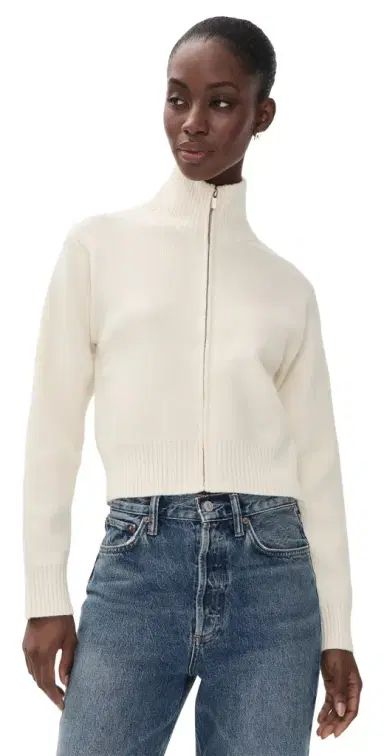 English Factory Zip-Up Funnel Neck Knit Jacket | Thumbnail 1