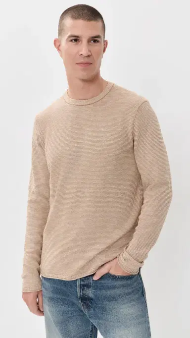 Billy Reid Tuck Stripe Crew Sweater | Thumbnail 2