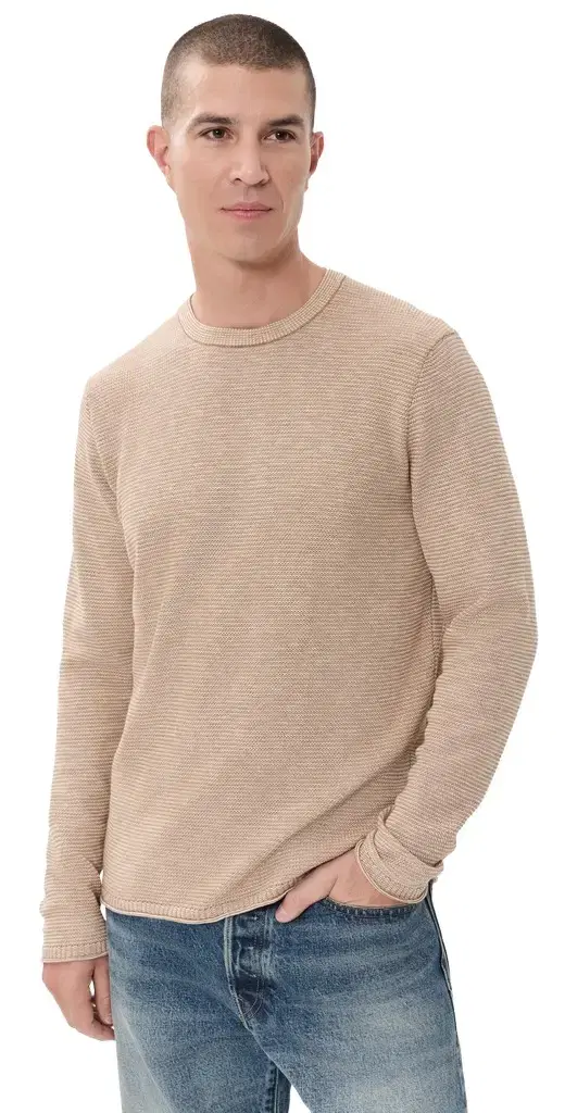 Billy Reid Tuck Stripe Crew Sweater