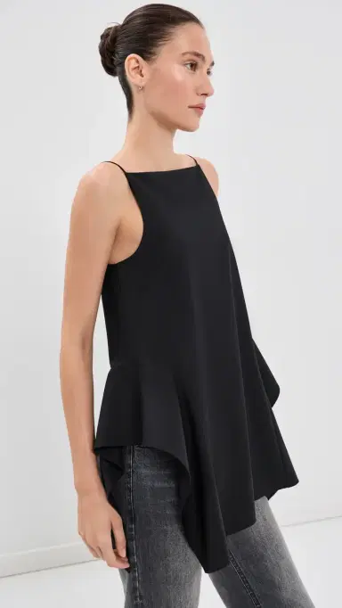 Tibi Tropical Wool Side Drape Top | Thumbnail 4 Tibi Tropical Wool Side Drape Top | Thumbnail 4