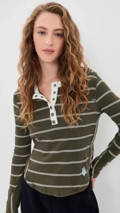 FP Movement Cool Down Crew Stripe Henley | Thumbnail 2