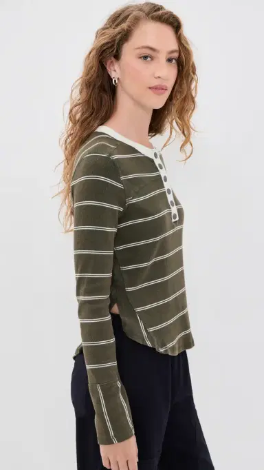 FP Movement Cool Down Crew Stripe Henley | Thumbnail 4