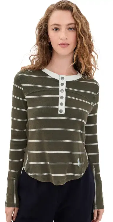 FP Movement Cool Down Crew Stripe Henley | Thumbnail 1