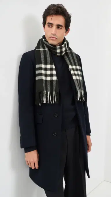 Burberry Giant Check Cashmere Scarf | Thumbnail 3