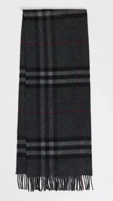 Burberry Giant Check Cashmere Scarf | Thumbnail 2